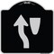 Signmission Traffic Keep Left Symbol Heavy-Gauge Aluminum Architectural Sign, 18" x 18", BS-1818-22790 A-DES-BS-1818-22790 - alternate 1